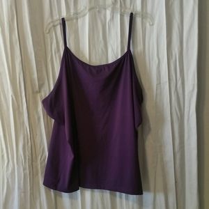 Plum spaghetti strap tank top, 4x